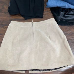 Understated leather skirt